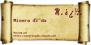 Misera Éda névjegykártya